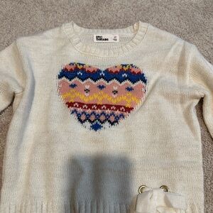 The Children's Place Cream Heart Sweater